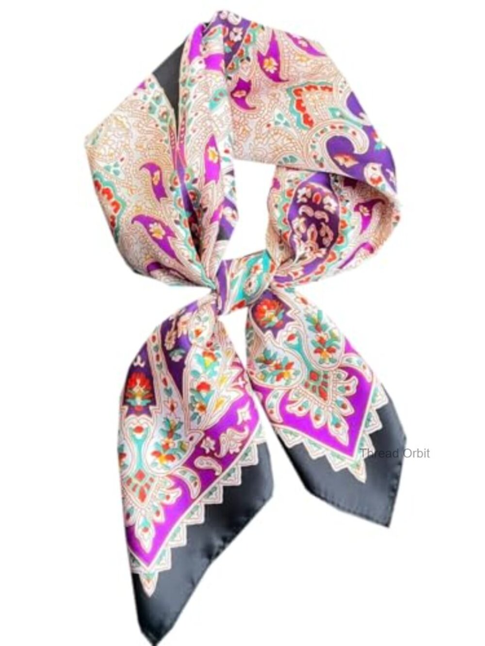 Satin Silk Scarf Square 27.5in Hair Wrap Neck Headscarf Handbag Accessory